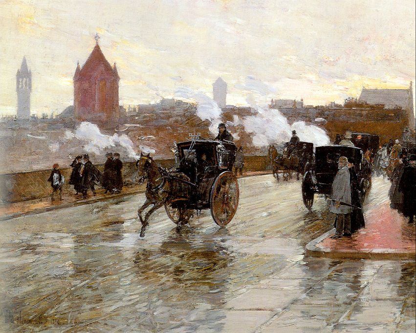 childe hassam Clearing Sunset